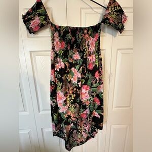 Summer dress, Off shoulder, high-low, floral dress